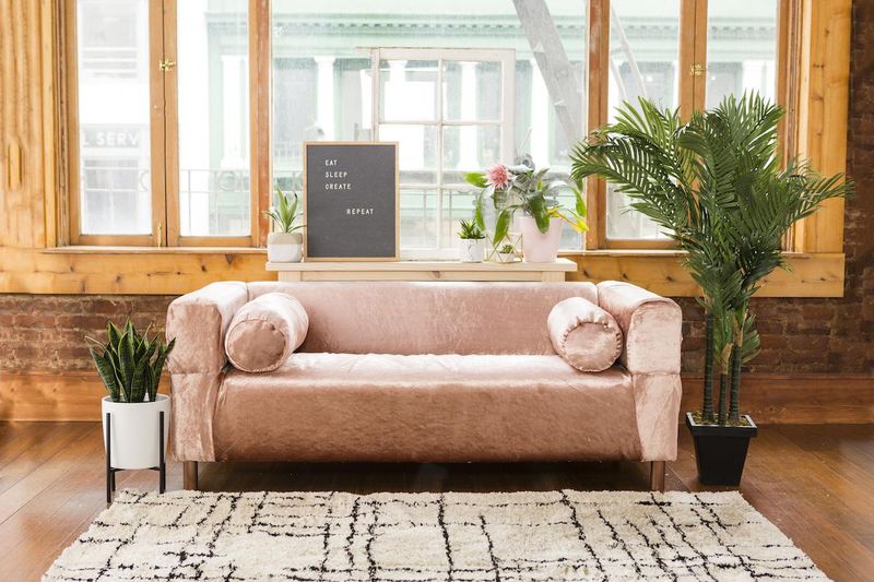 DIY velvet couch