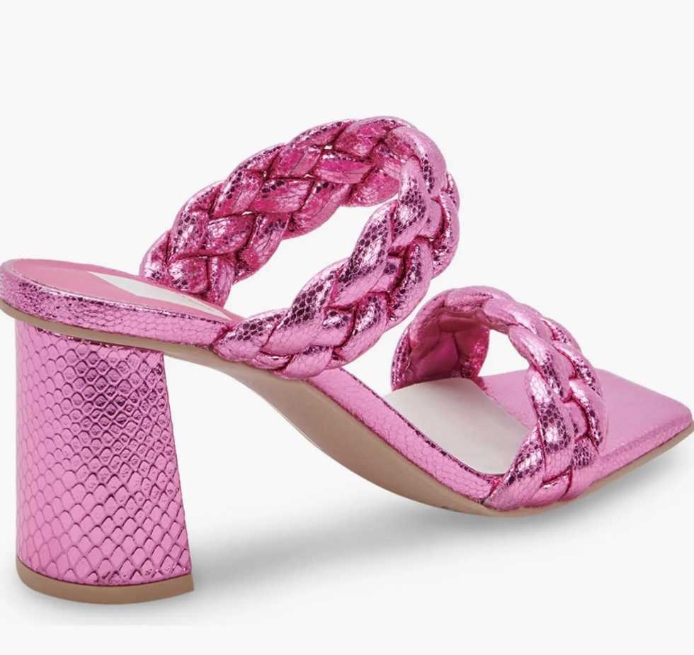Dolce Vita Paily Braided Sandal in Magenta Crackled Stella