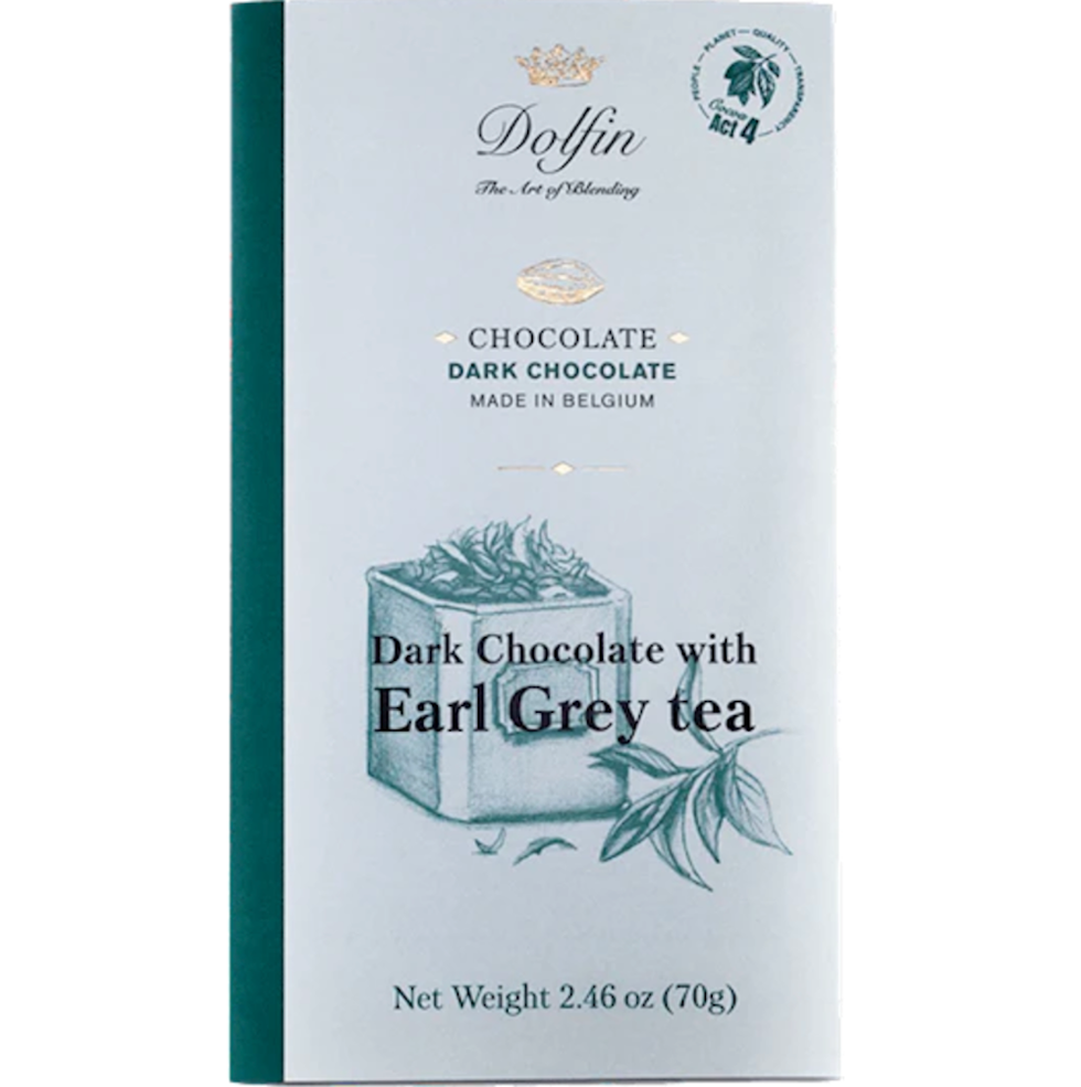 Dolfin Earl Grey Tea Dark Chocolate Bar