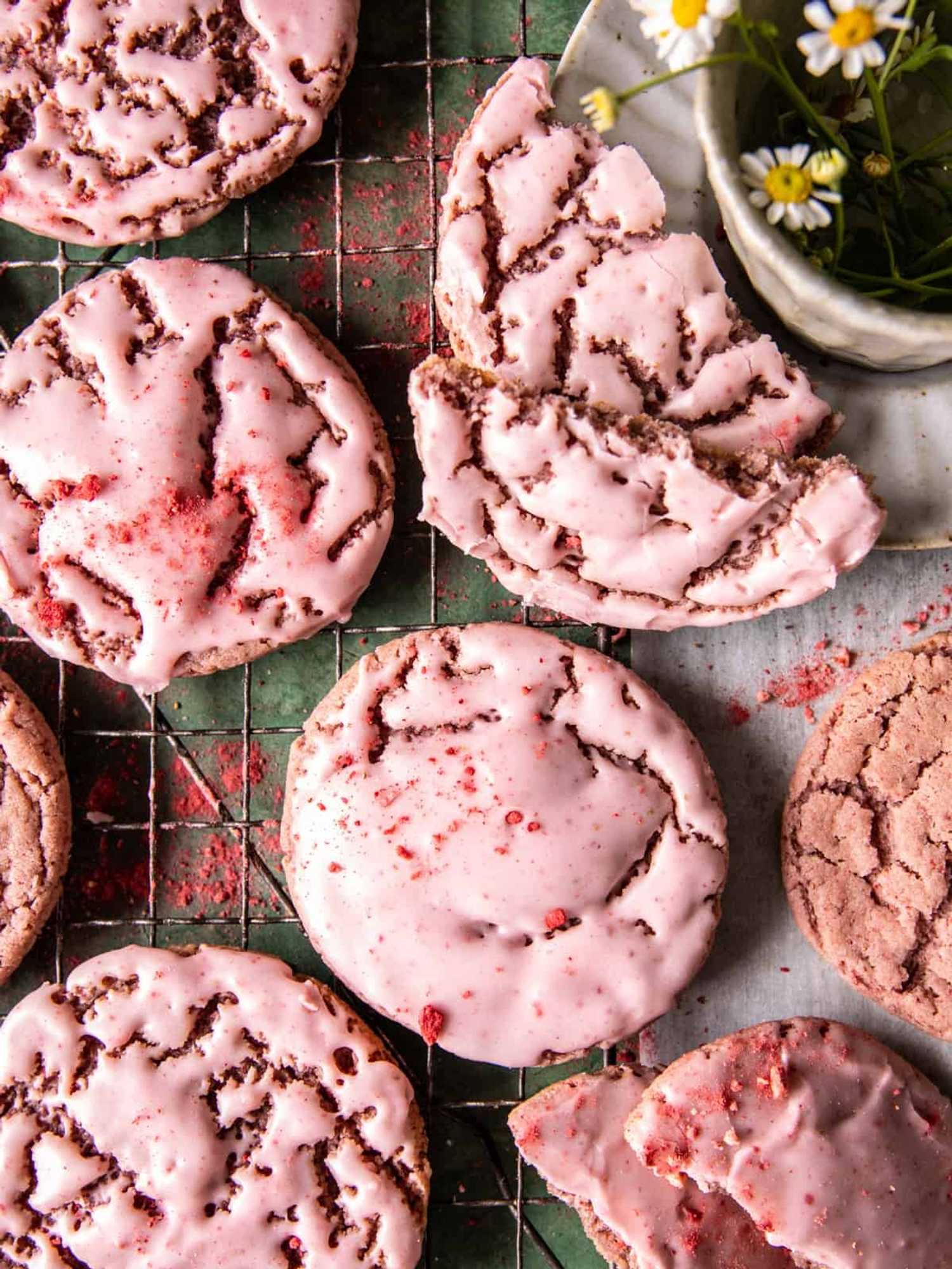 Double Strawberry Sugar Cookies
