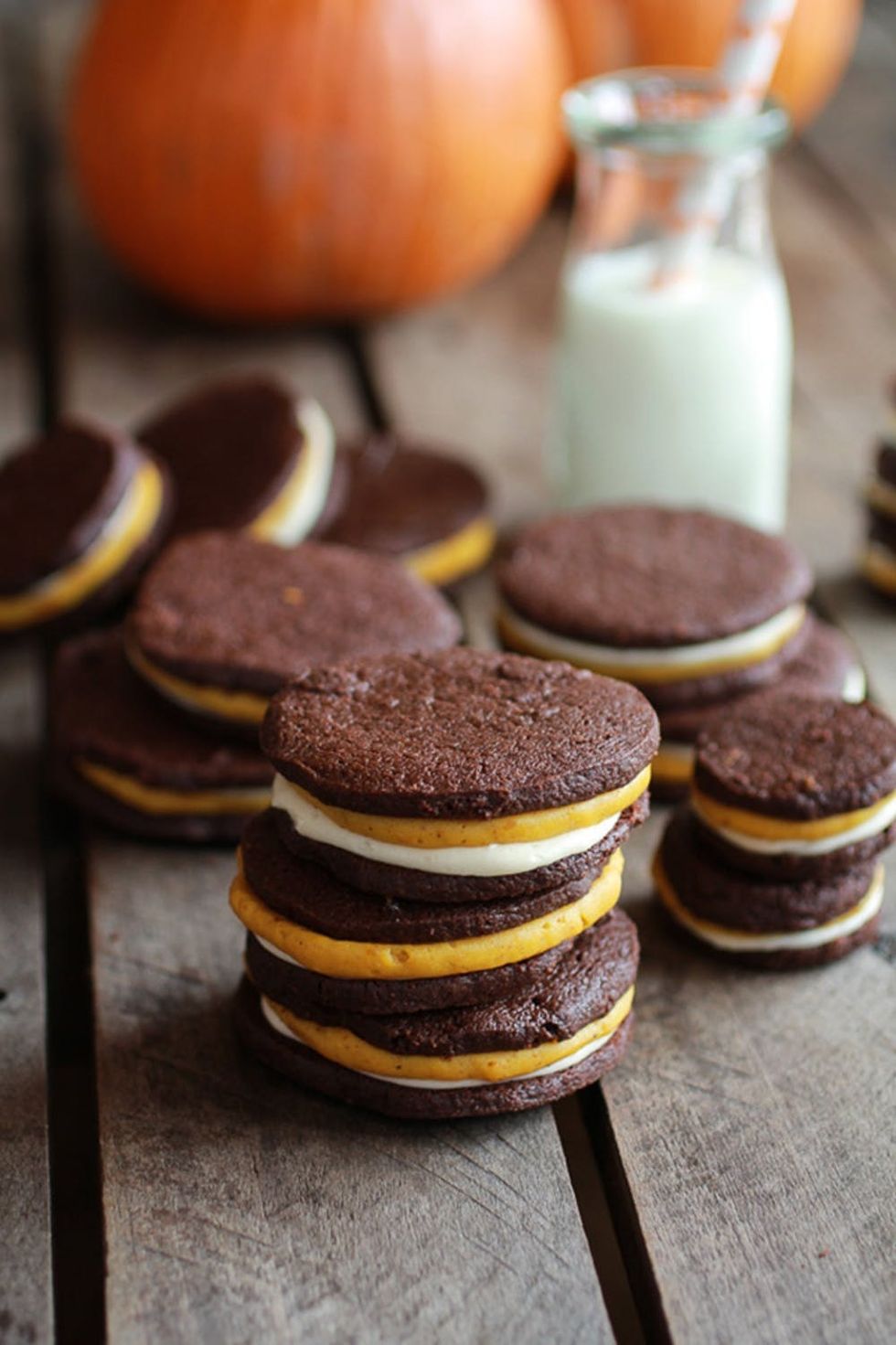 Double Stuffed Pumpkin Oreos