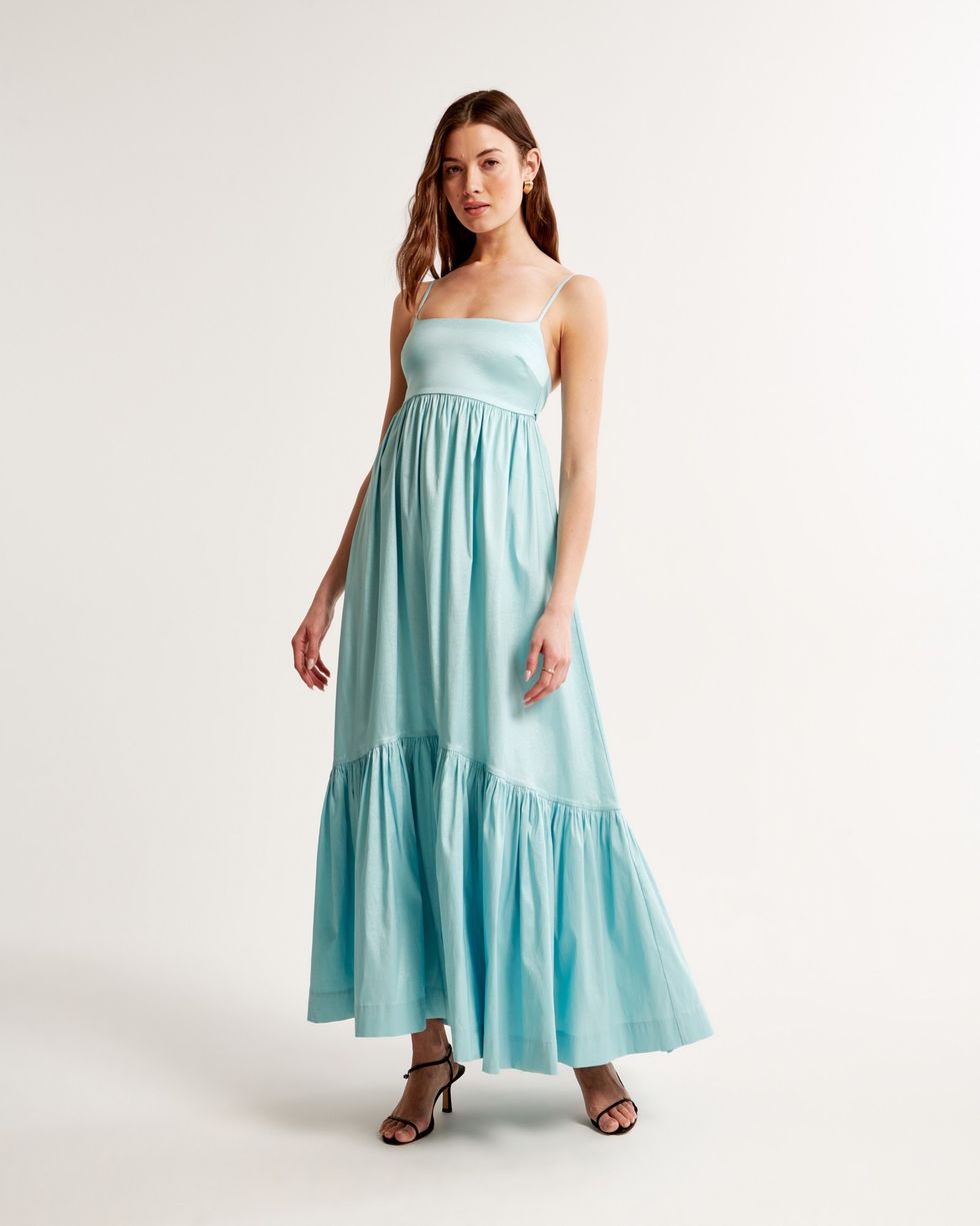Drama Bow-Back Taffeta Gown
