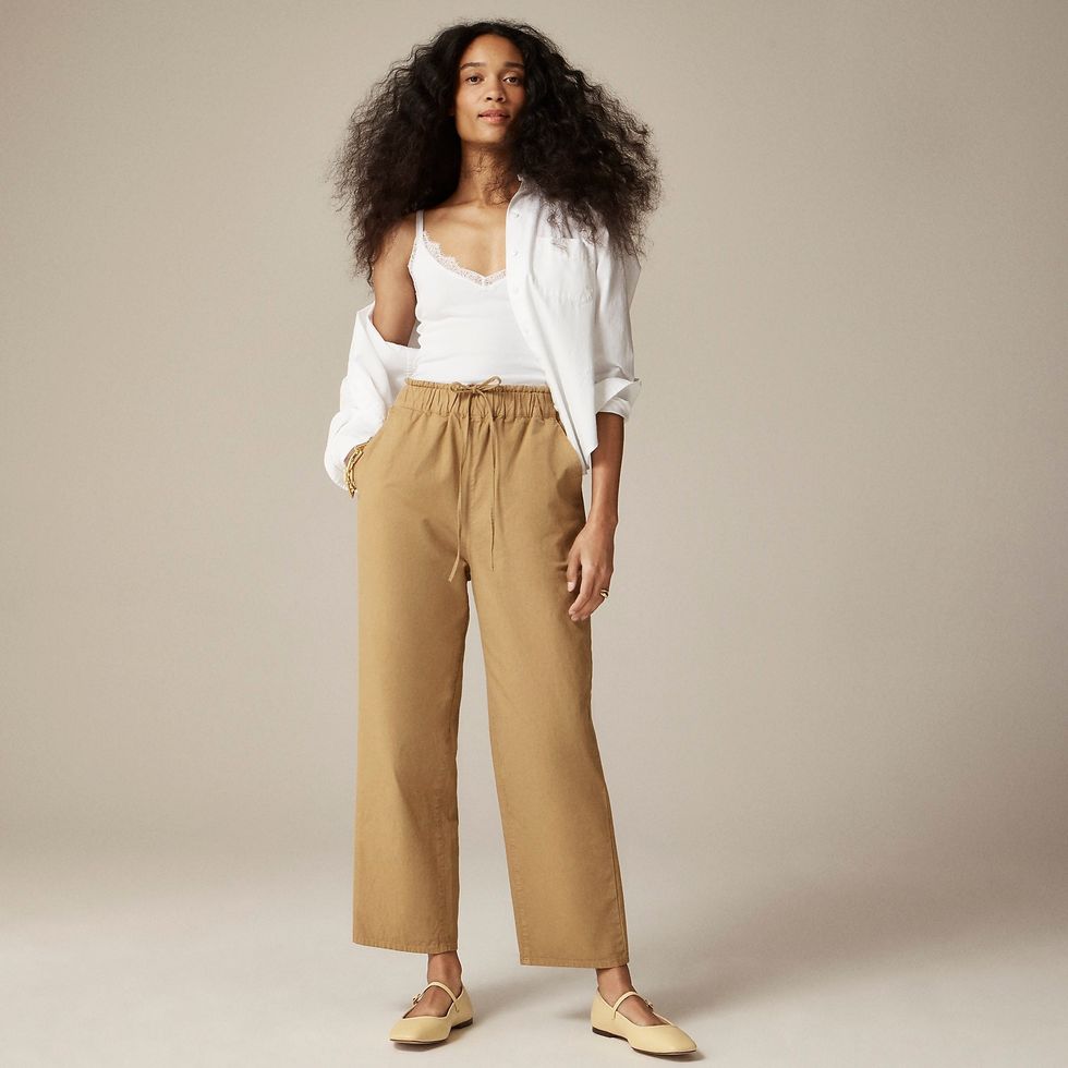 Drawstring Pant in Cotton Blend