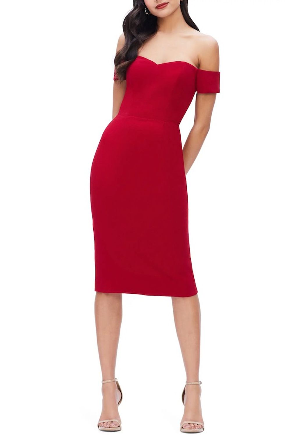 Dress The Population Bailey Off the Shoulder Body-Con Dress