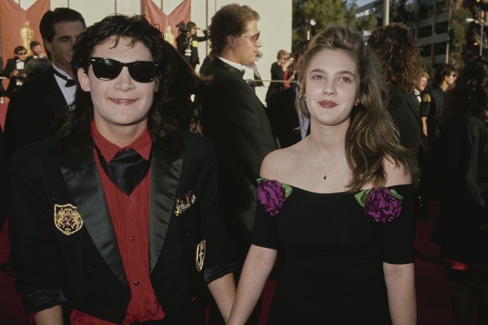 Drew Barrymore + Corey Feldman