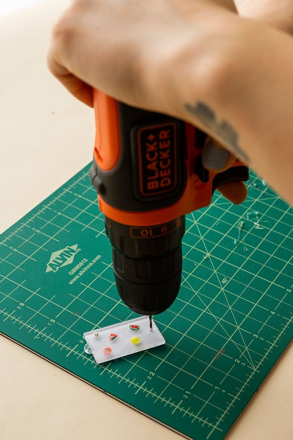 drill into the acrylic