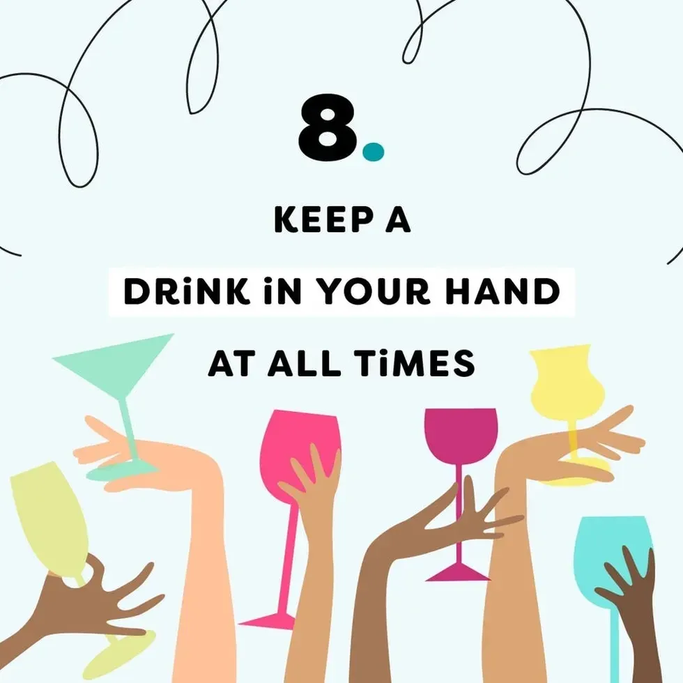 drink in hands