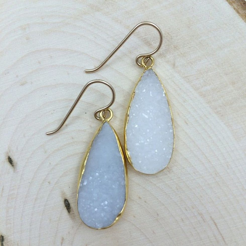 Druzy Drop Earrings