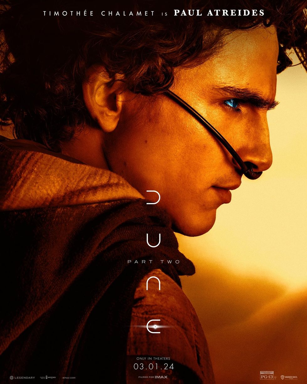 dune part 2 timothee chalamet What movies will be in theaters in March 2024?