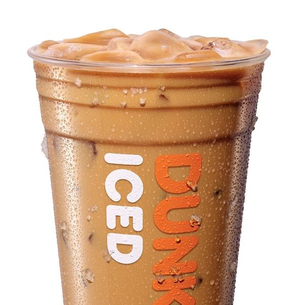 dunkin donuts fall menu for 2023 includes this iced Nutty Pumpkin Coffee