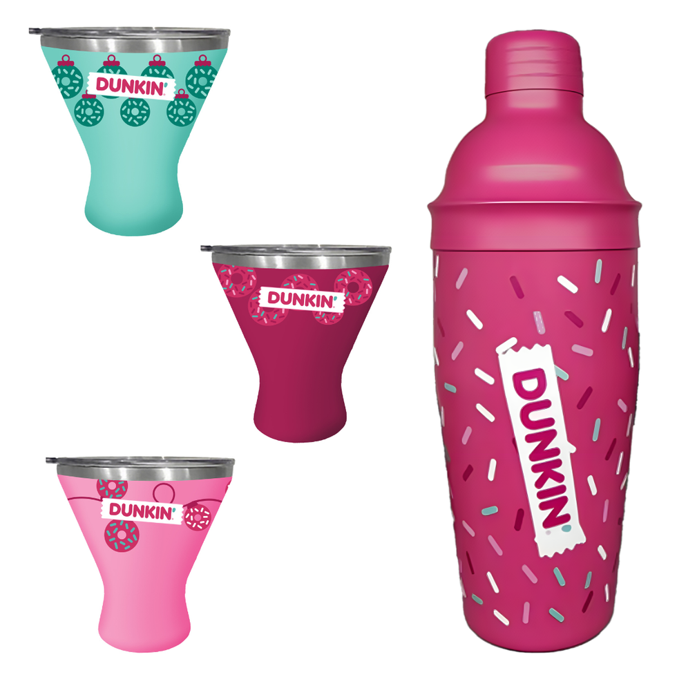 dunkin' holiday menu cups and shaker