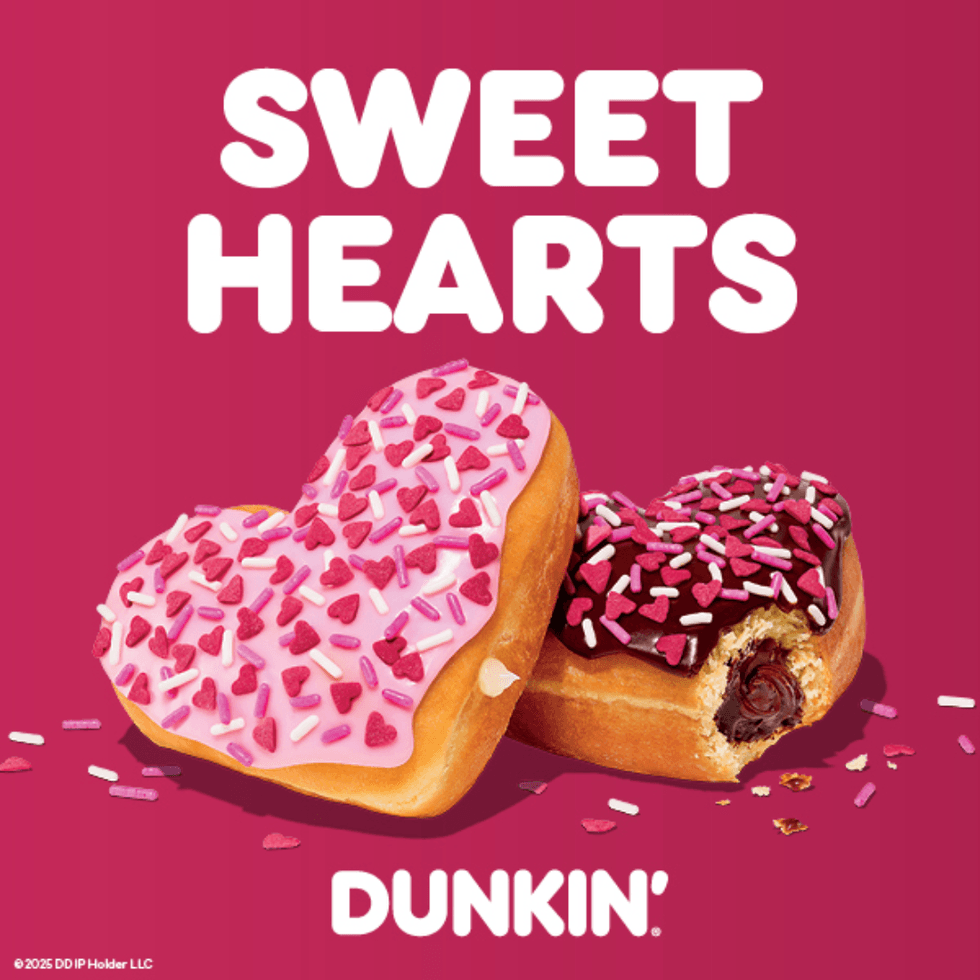 Dunkin' is bringing all the festive sweets this Valentine's season