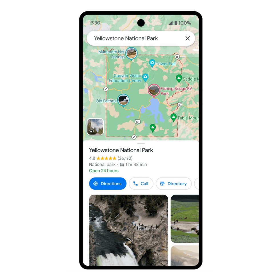 Easily view a National Park destination's can't-miss attractions with google maps new features