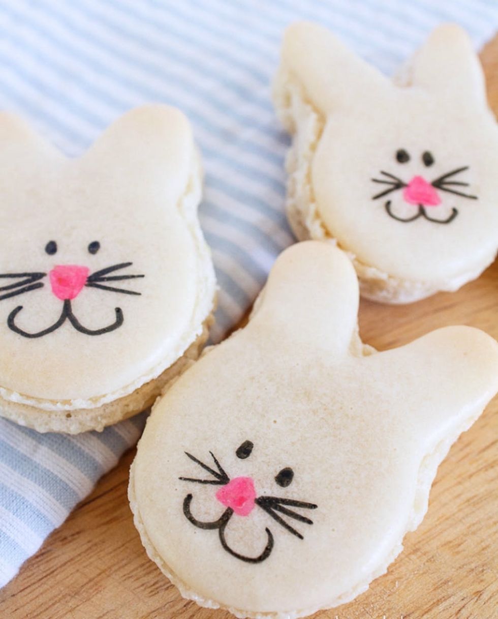 Easter Bunny Macarons Easter Treats and easter dessert recipes