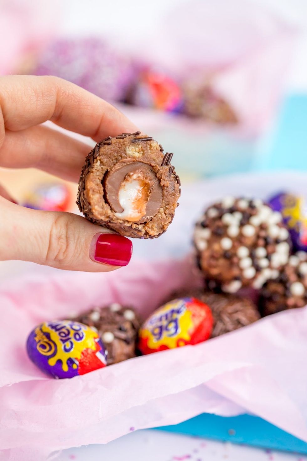 Easter Cadbury Creme Egg Truffles Recipe