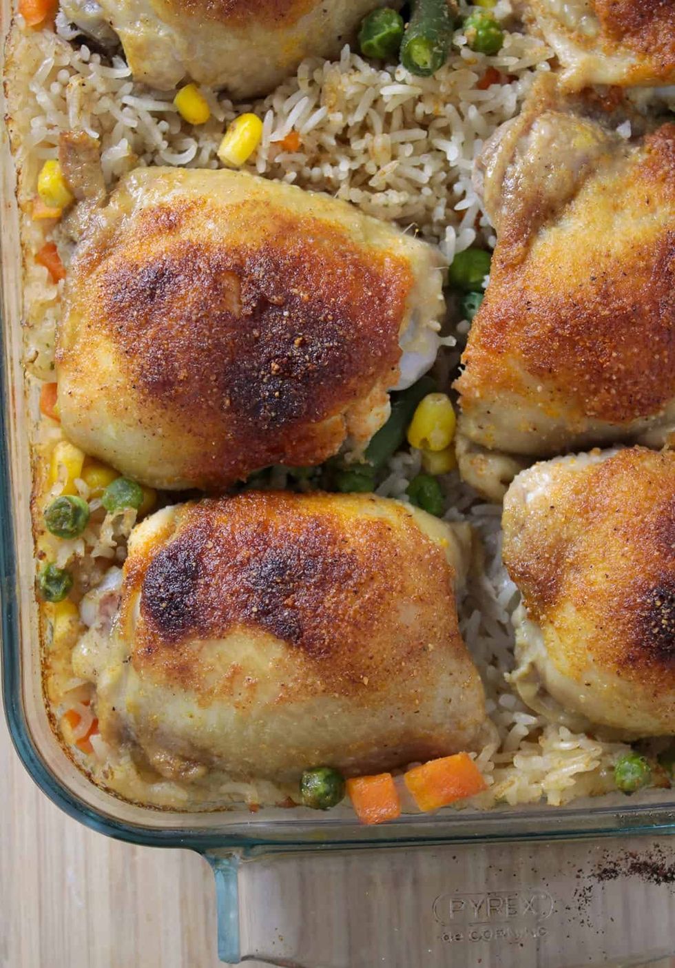 Easy Chicken Rice and Veggie Casserole