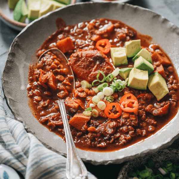 Easy Lentil And Sweet Potato Chili