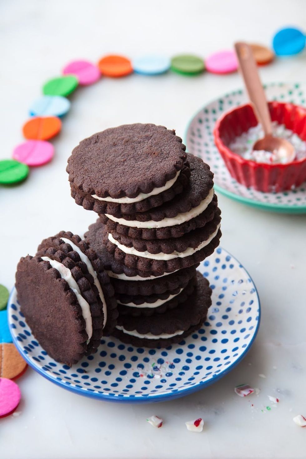 Easy Peppermint Sandwich easy christmas Cookies