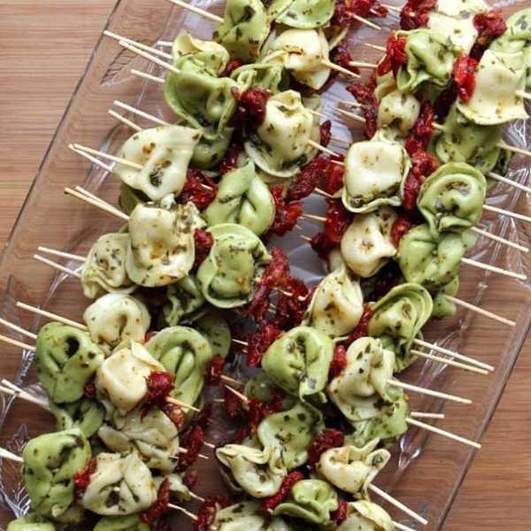 Easy Pesto Tortellini Skewers finger foods