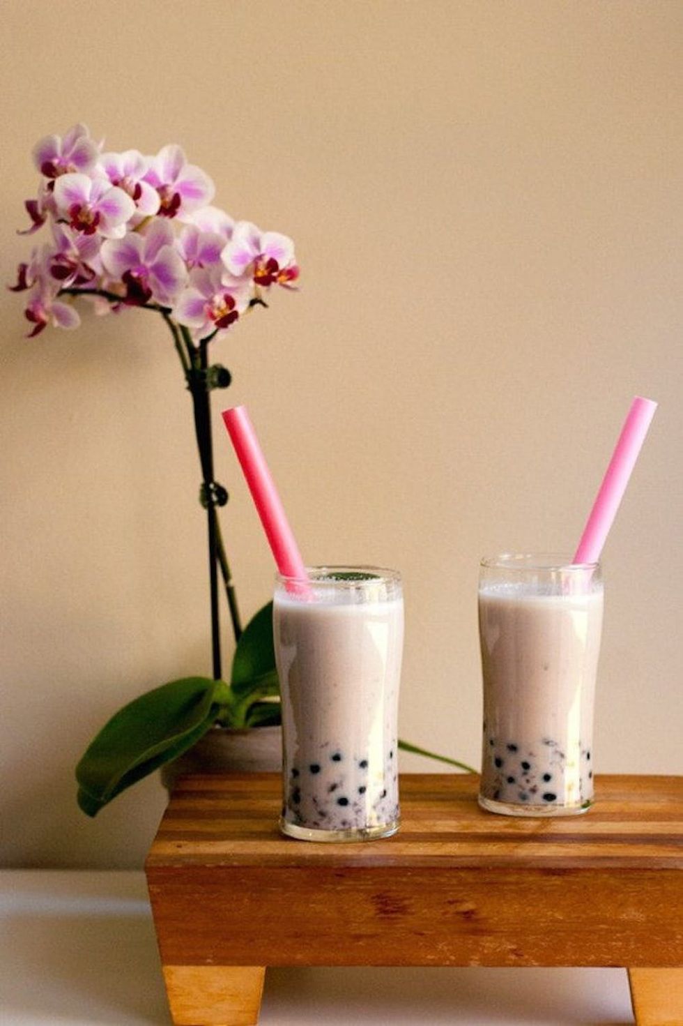 Easy Red Bean milk tea with boba