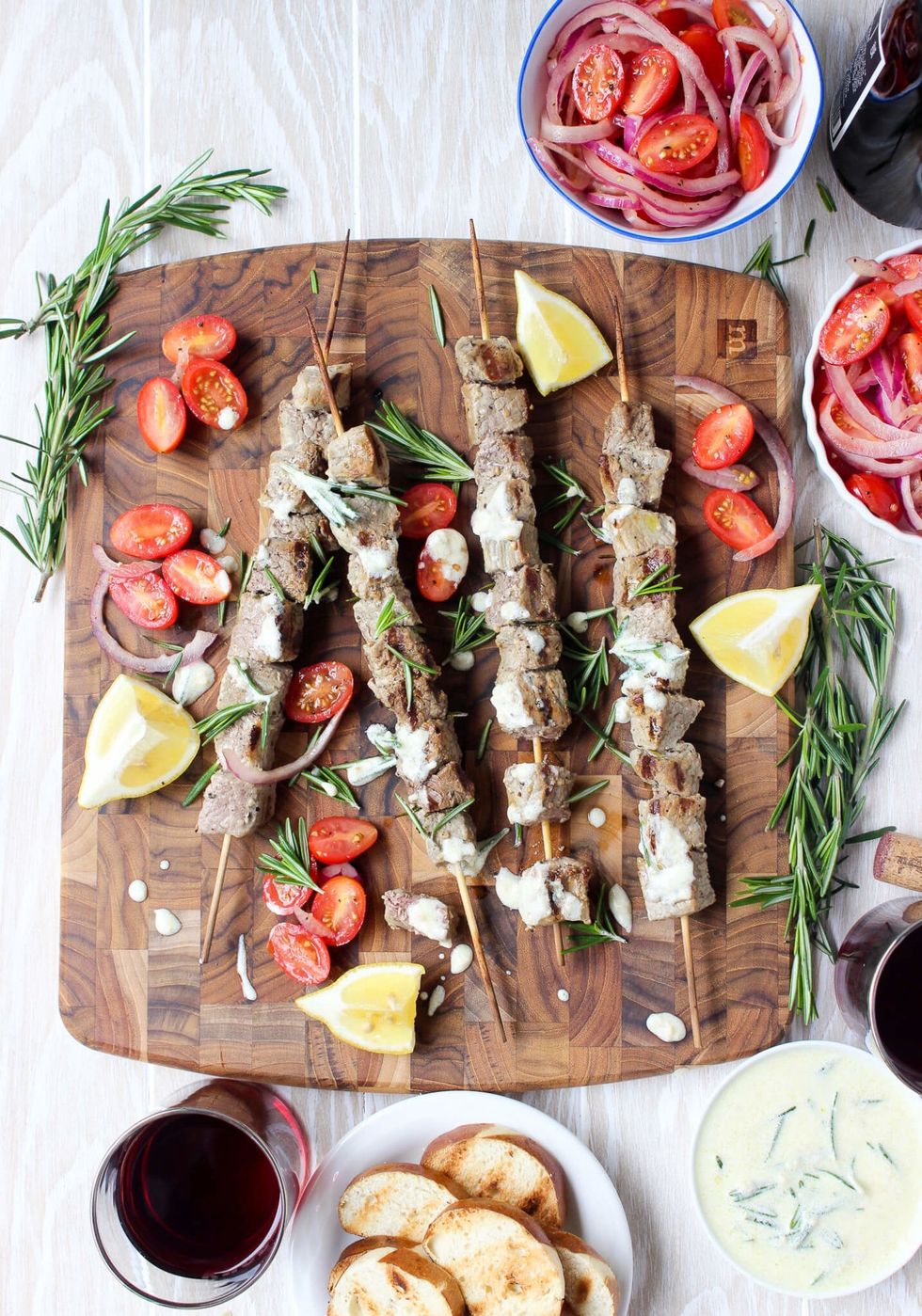 Easy Rosemary Garlic Beef Skewers