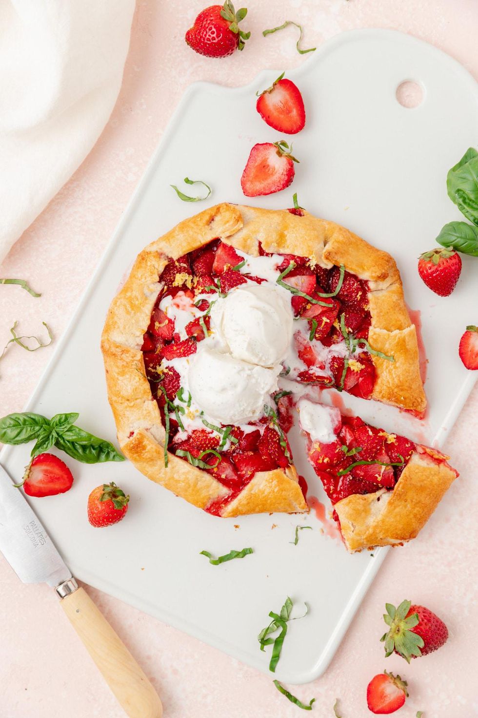 Easy Strawberry Basil Galette