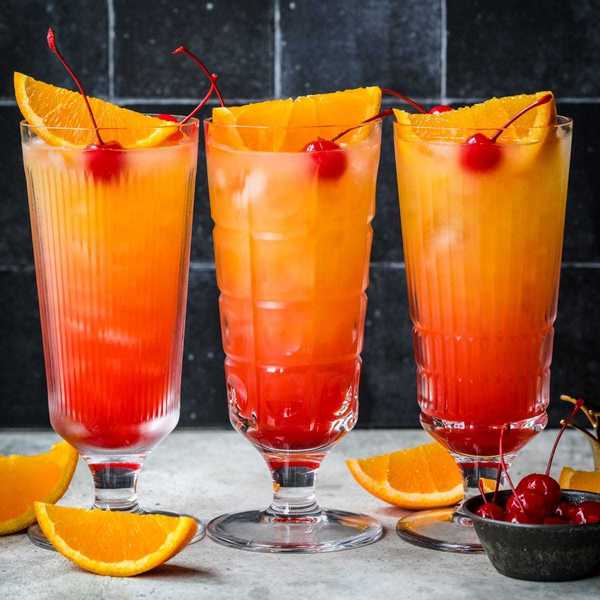 Easy Tequila Sunrise Mocktail