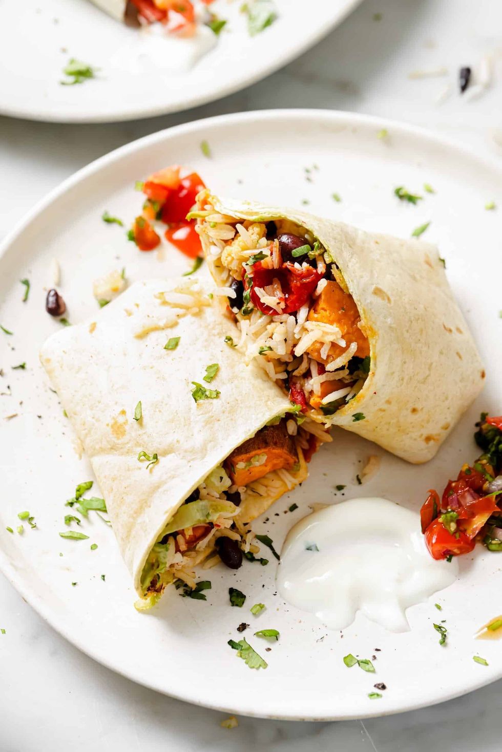 Easy Vegan Burritos with Sheet Pan Filling