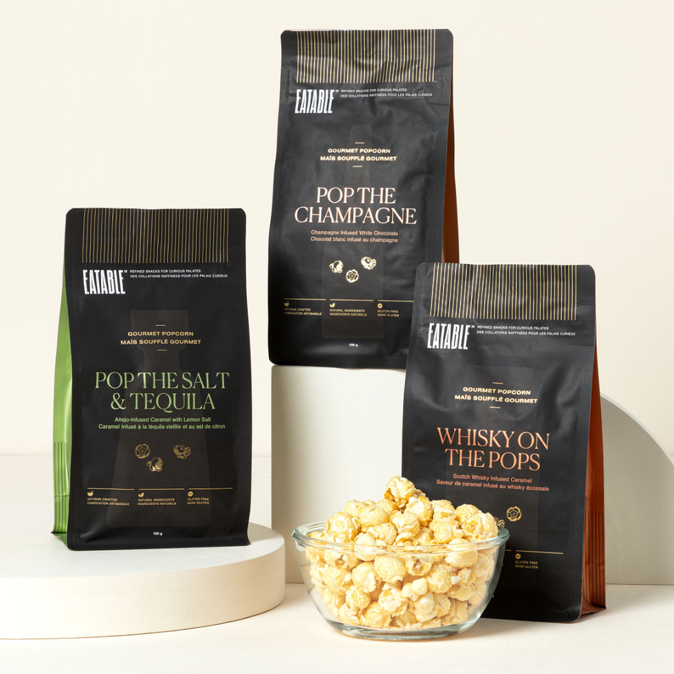 Eatable Gourmet Alcohol-Infused Popcorn Trio