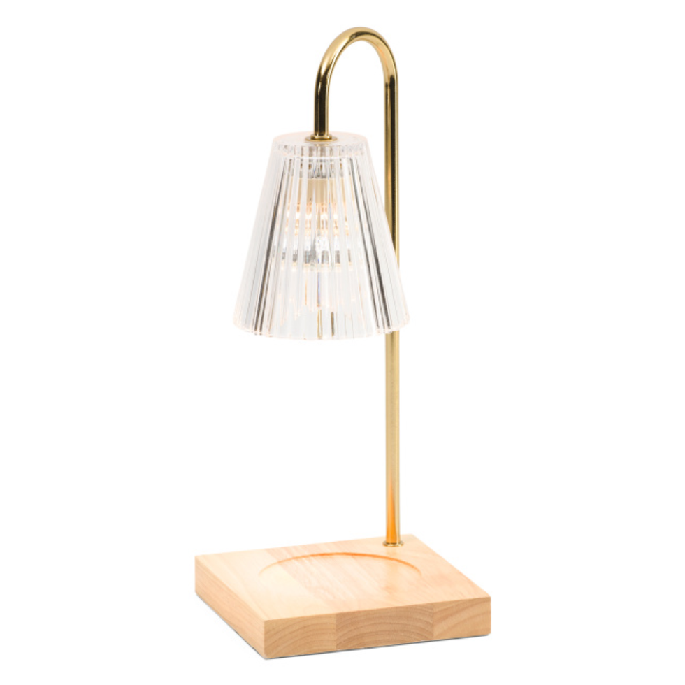 Echante Ribbed Glass Candle Warmer Lamp