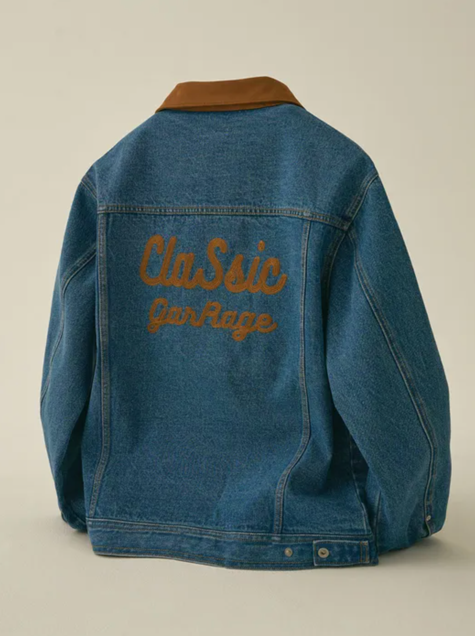 Ecorr Classic Chain Embroidery Stitch Corduroy Jacket