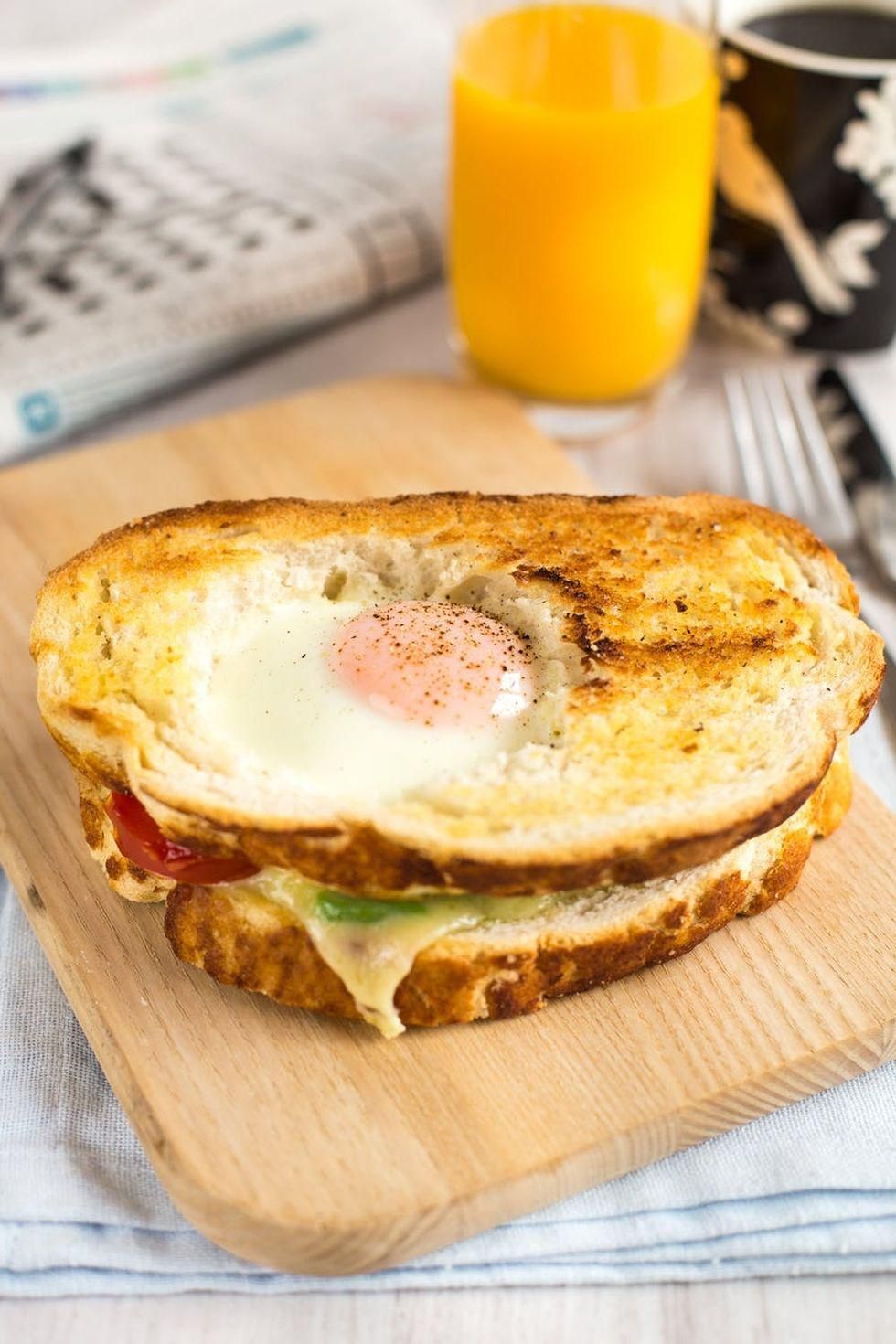 Egg-in-a-Hole Breakfast Sandwich Breakfast in Bed