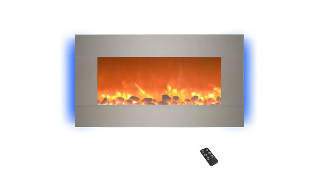 electric fireplace-wall mounted