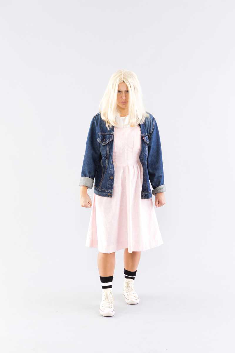 open lace back dress Stranger Things Eleven Bomber Jacket 4X-Large / Cotton