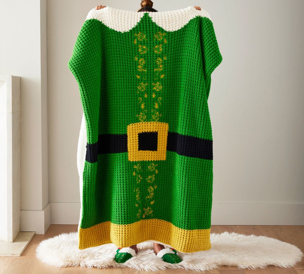 Elf Jacquard Sherpa Back Throw