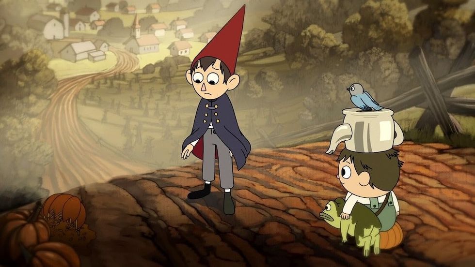 Elijah Wood, Melanie Lynskey, and Collin Dean in Over the Garden Wall