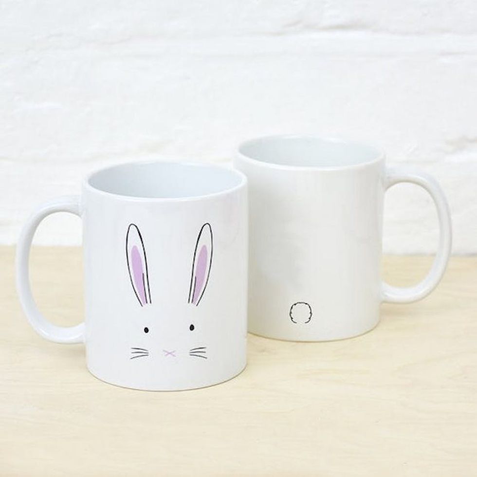 EllieEllieltd Bunny Rabbit Face Mug Easter Basket Idea