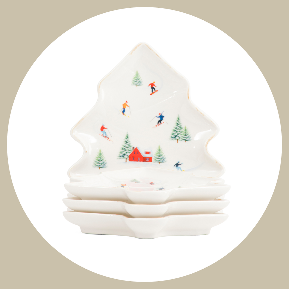 Elsworth Avenue Set Of 4 Tree-Shaped Plates