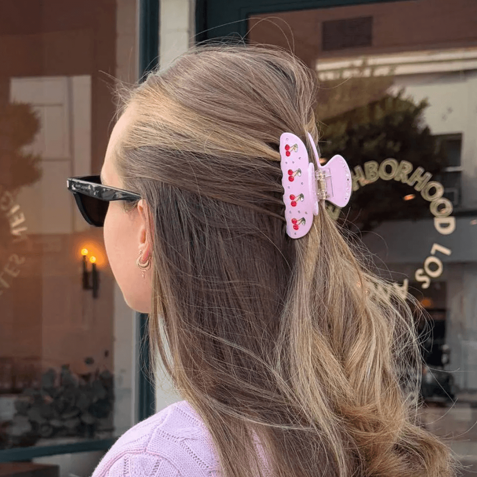 Emi Jay Pink Cherry Pie Sweetheart Hair Claw Clip