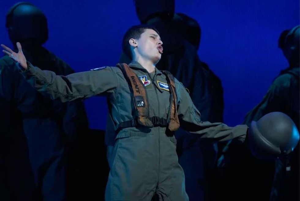 Emily D\u2019Angelo singing The Blue in Grounded for The Metropolitan Opera Orchestra