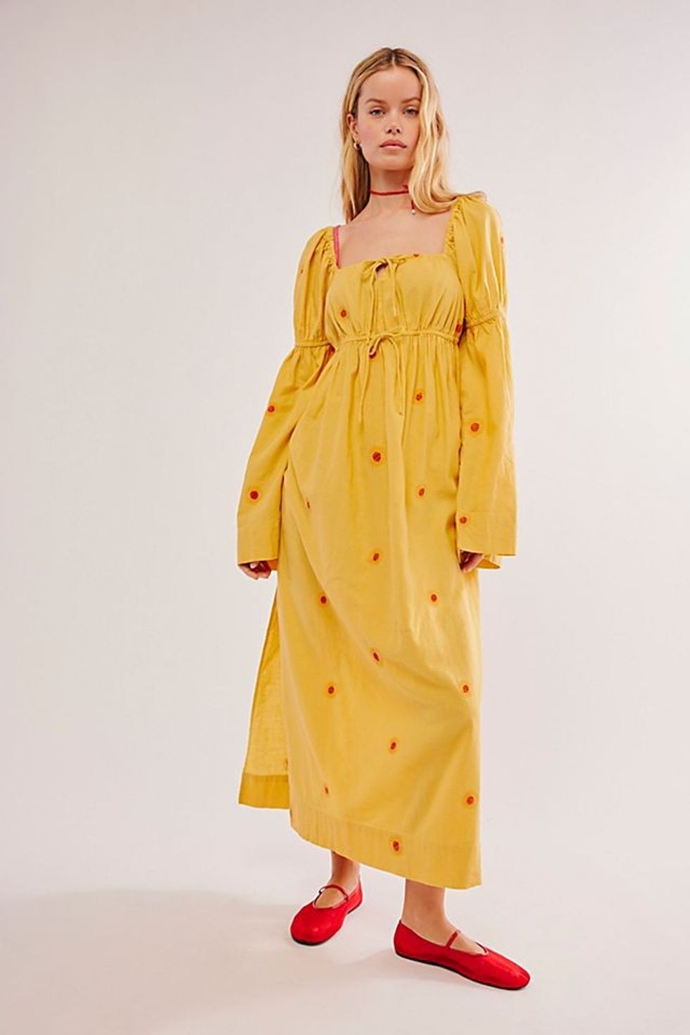 Emory Embroidered Midi Dress