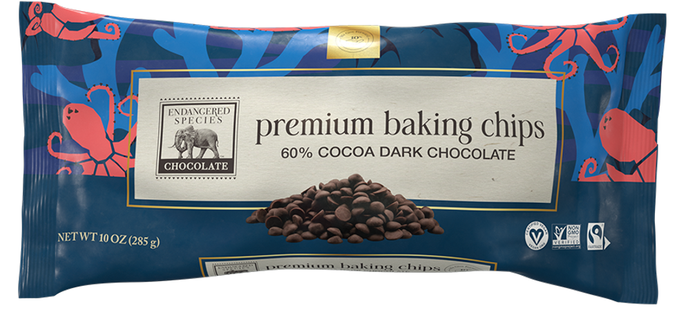 Endangered Species Chocolate 60% Semi-Sweet Chocolate Chips