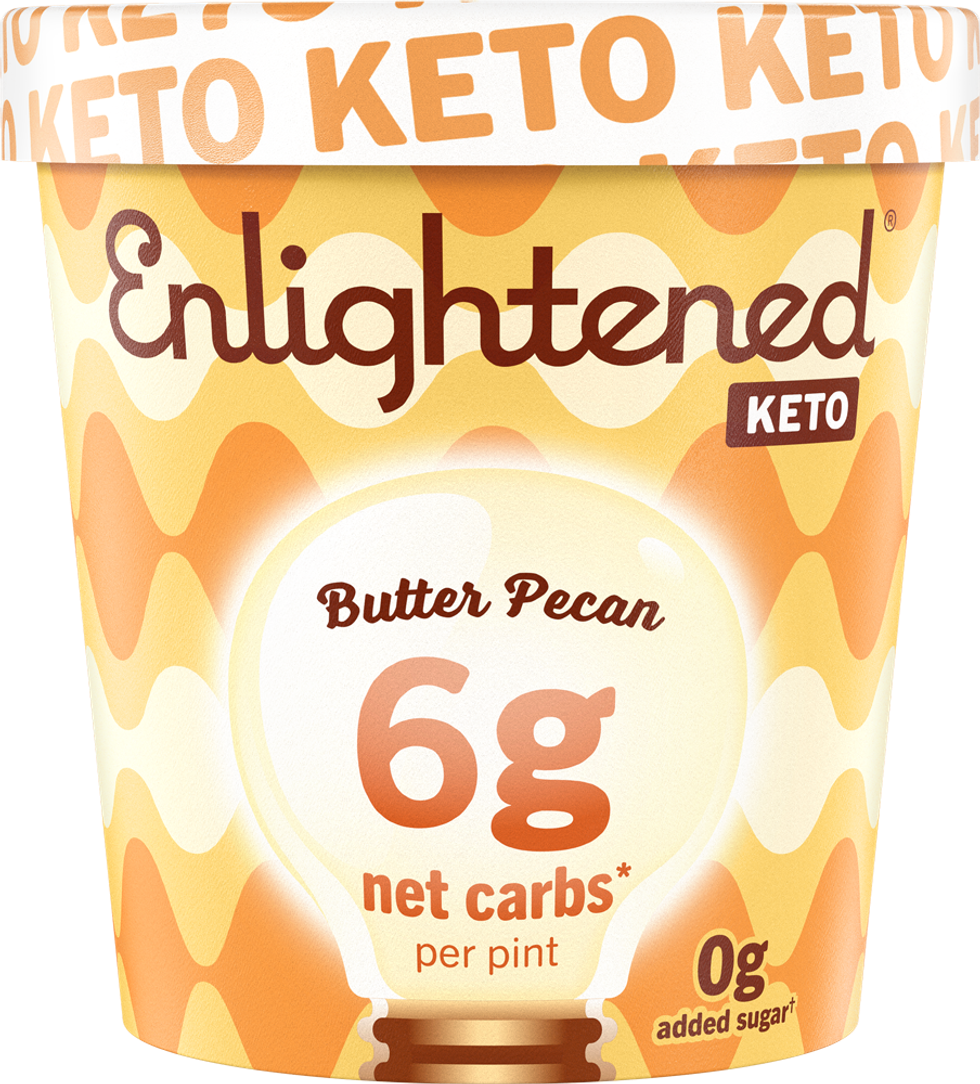 Enlightened Keto Butter Pecan Ice Cream