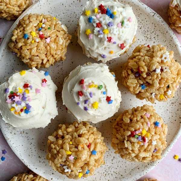 Epic Browned Butter Funfetti Rice Crispy Treats