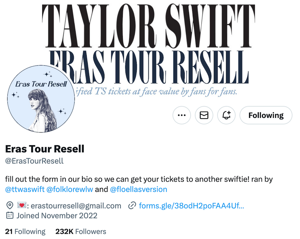 Eras Tour Resell taylor swift tickets