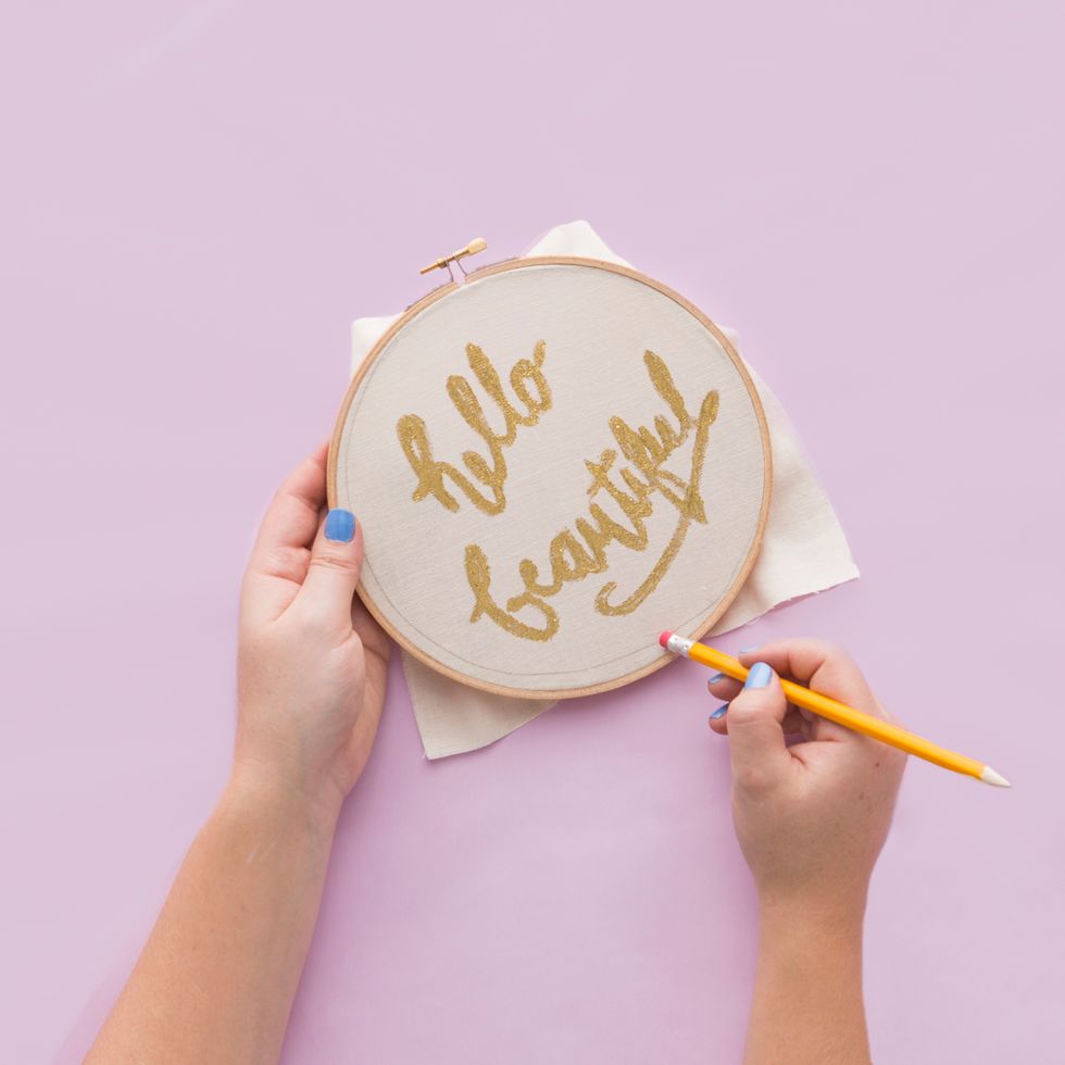 Erase any stray pencil marks.