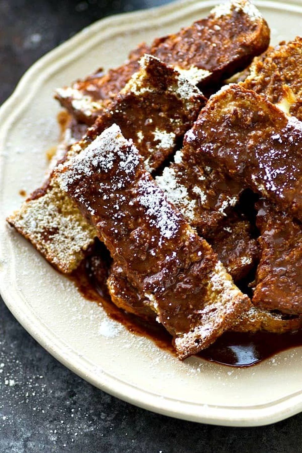Espresso Baked French Toast Sticks with Mocha Sauce