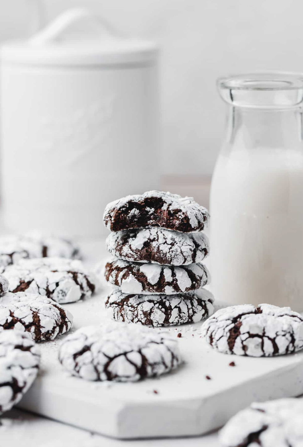 Espresso Chocolate Crinkle Cookies
