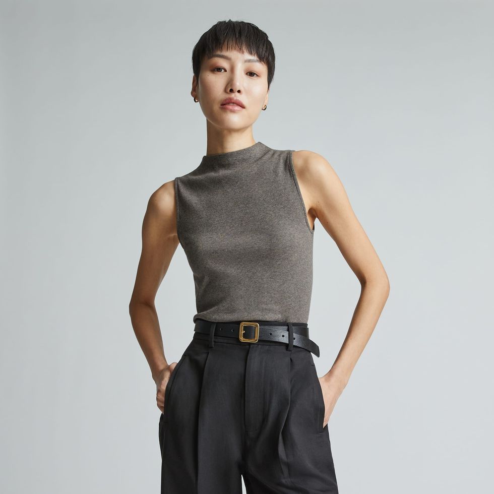 Everlane The Supima Micro-Rib Funnel-Neck Tank