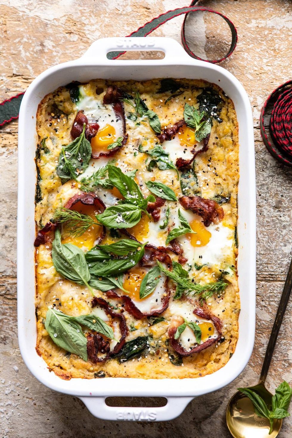 Everything Cheesy Potato & Egg Breakfast Casserole